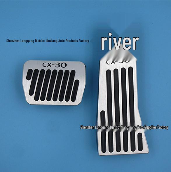 Pour Mazda 3 & CX-30: Ensemble de Pédales Antidérapantes en Alliage d'Aluminium Non Perforé (Accélérateur et frein)