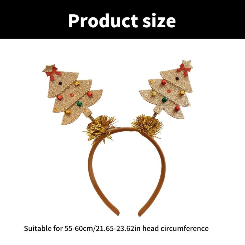 Verstellbares Weihnachts-Schneeflocken-Haarband Feiertagsparty Zusammenkünfte Kopfschmuck für Frauen und Mädchen