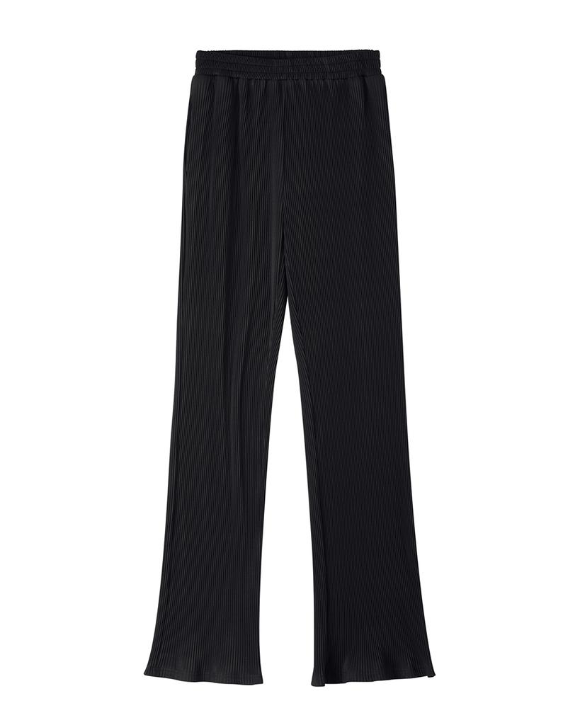 CURRENT Pleats Long Pants(Black)