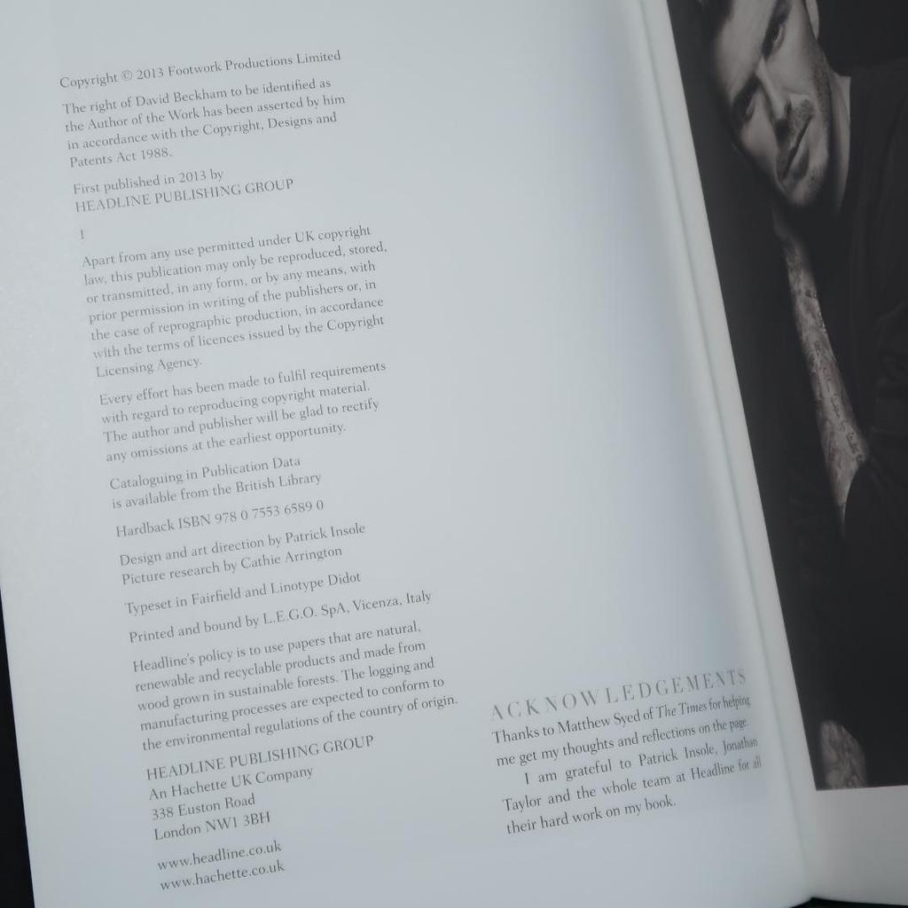 [USED] Foreign Books: David Beckham Photo Collection (Soccer, World Cup)