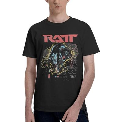 Xhaxhi Men's T Shirts RATT 80'S Rock Men's Workout Shirts Athletic Running T-Shirt for Men Fashion Short Sleeve