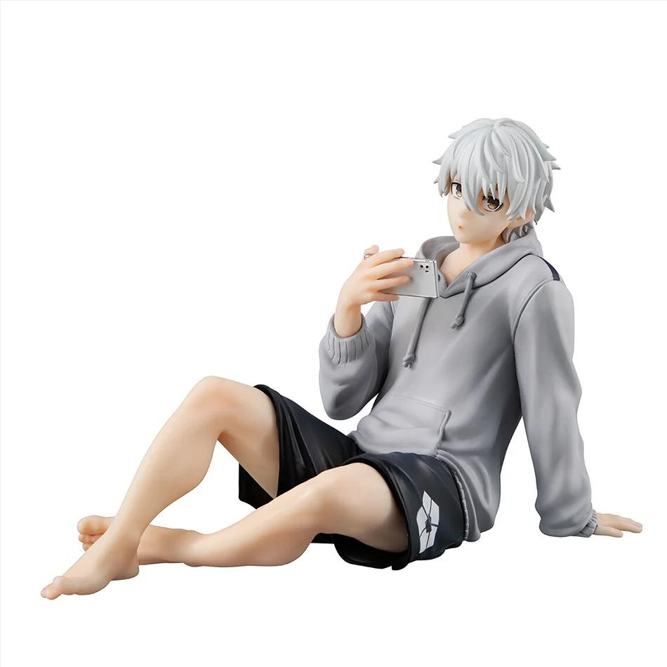 Blue Lock Anime Sitting Palmar Center Cute Nagi Seishiro Figure Model PVC Desk Decoration Toys Kids Birthday Gifts