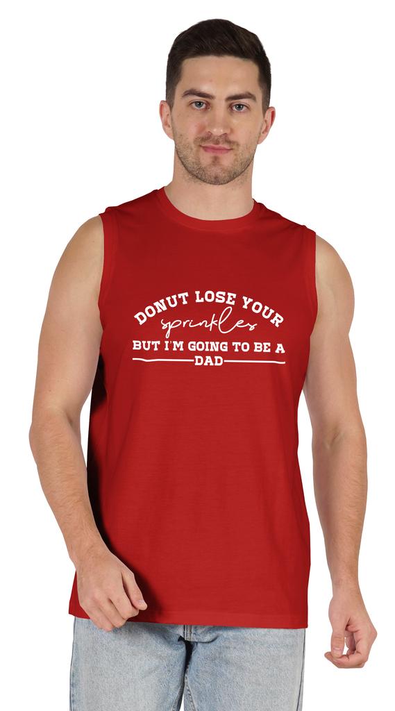 Inkmeso Men  s Tshirt   Donut Loose Your Sprinkles But I  m Going To Be A Dad   Graphic Tshirt For Pregnancy