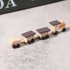 1:12 Dollhouse Miniature Wooden Train Mini Ornaments DIY Doll House Decoration Accessories Kid Pretend Play Toy