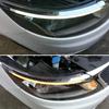 2Pcs 12v LED Car Daytime Running Light DRL Flexible Waterproof Strip Auto Headlights White Turn Signal Yellow Brake Flow Lights