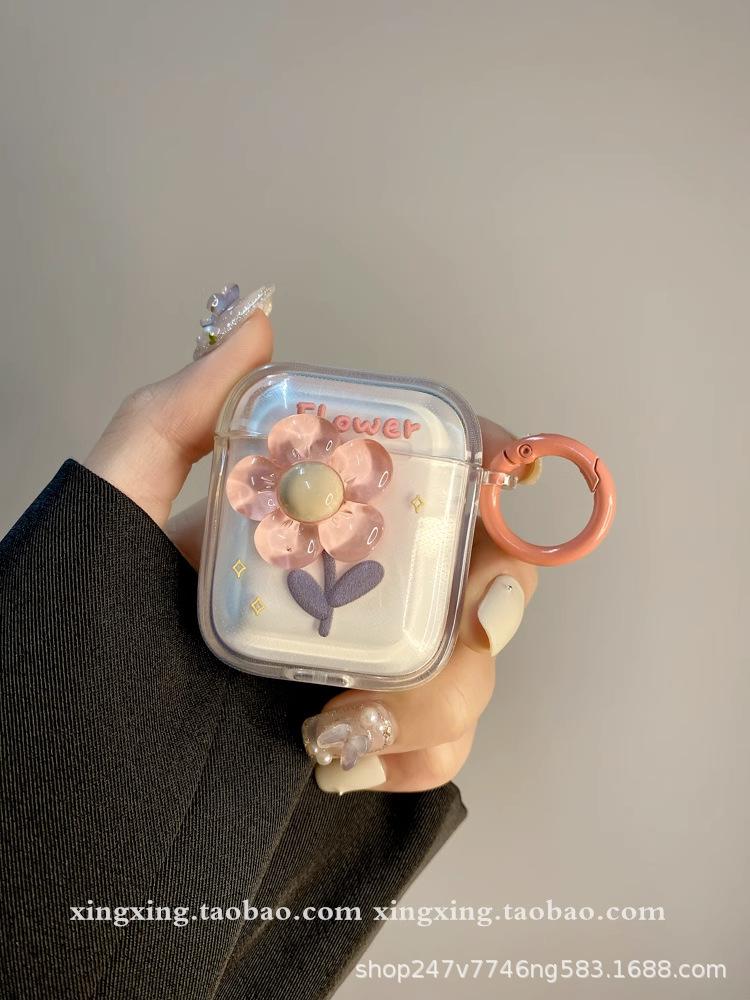 

Ins 3D милые цветочные чехлы для Apple Airpods Pro 2nd Bluetooth наушники чехол для AirPods 1 2 3 защитный чехол брелок для девочек for Airpods 1or 2