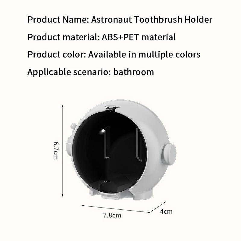 Toothbrush Holder Wall Mounted Toothbrush Holder Rack With Lid Wall Mount Space-Saving Household Organizers For Toothbrushes For