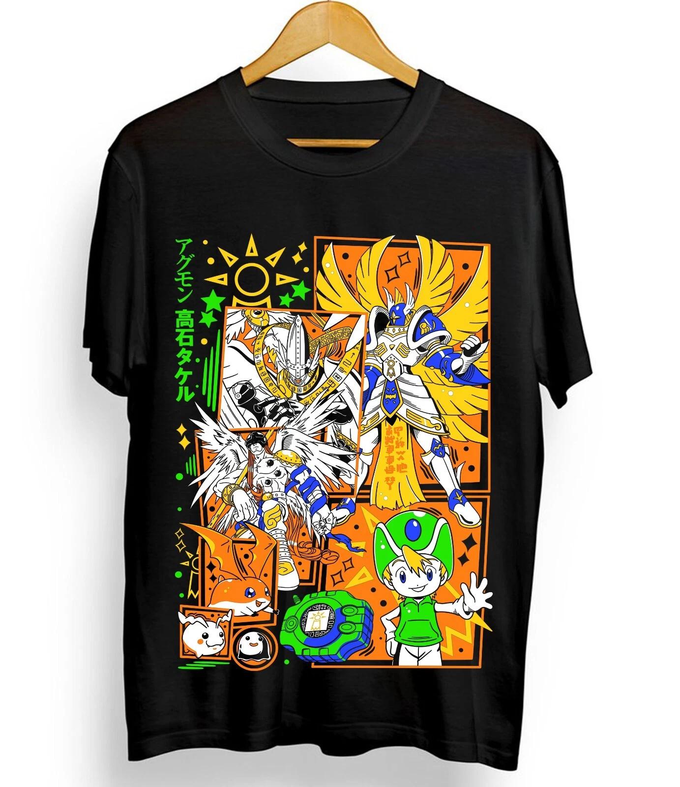 

2026 Summer Digimon Adventure Anime Takeru TakaishiPatamon Loose Shortsleeved Pure Cotton Childrens Tshirt Tide Unisex Y2k S