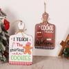 Christmas Gingerbread Man Wooden Ornaments Home Cookie Man Decor Hangings Sign Pendants Welcome Front Door Hanger New Year Gifts