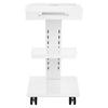 Trolley Cart Dental Lab Mobile Rolling Serving Cart 3 Layers with Socket