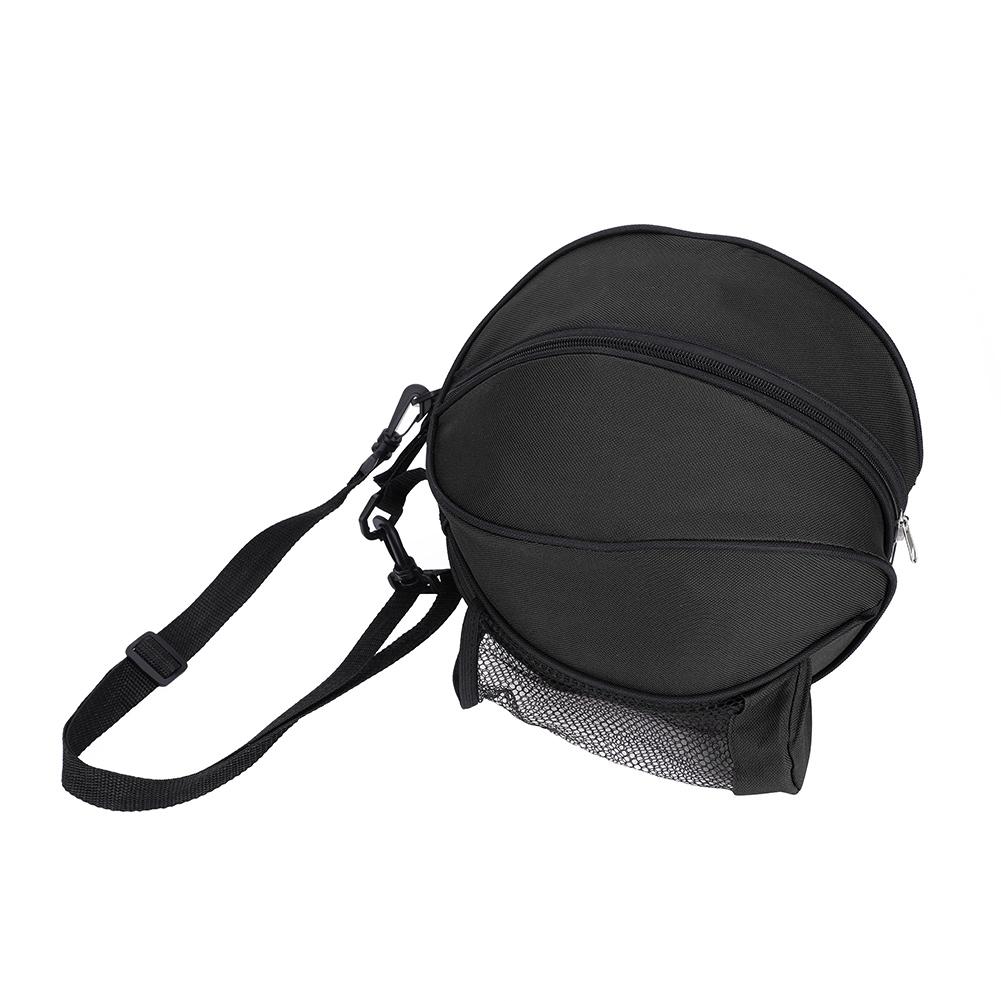 Portable Sports Basketball Football Soccer Ball Storage Ball Single Shoulder Strap (Black)