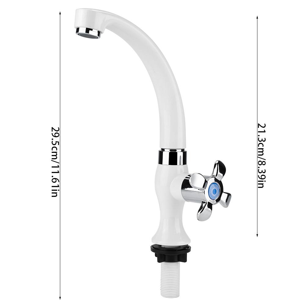 ABS Plastic Single Cold Faucet Water Tap Kitchen Sink Bathroom Basin Accessories G1/2(Blossom)