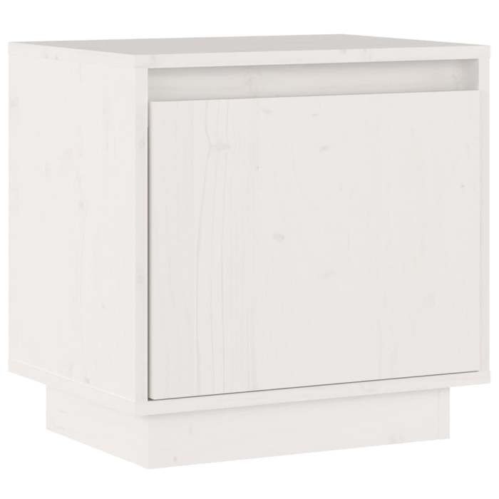 VidaXL Bedside Table White 40x30x40 Cm Solid Pine Wood