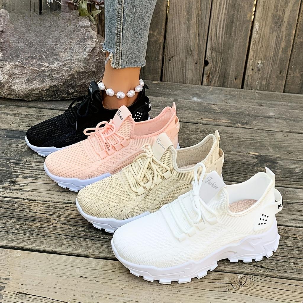 Men's & Women's High-Top Sneakers - Breathable Woven Soft Sole Non-Slip PVC Sole, Lace-Up Suitable for Outdoor,Women Shoes