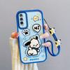 KEYSION Shockproof Case for VIVO Y20 2021 Y20sG Y20i with Lanyard Soft Silicone Cute 3D Cartoon Doll Phone Cover for Y12A Y12S Y11S