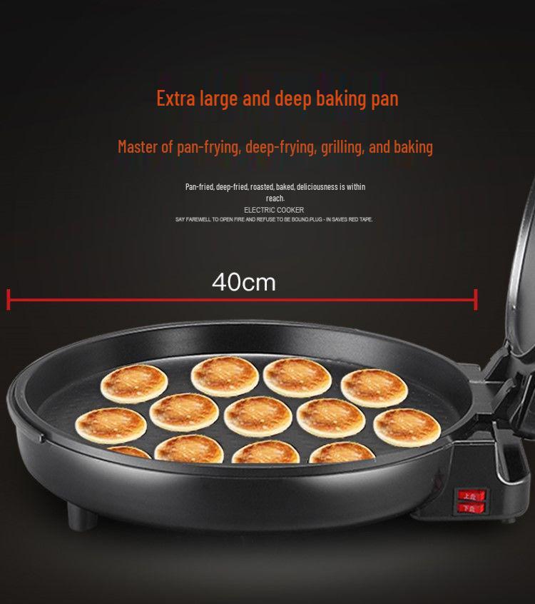 Commercial Double-Sided Electric Griddle for Pancakes and Crepes, Large Diameter, High Power