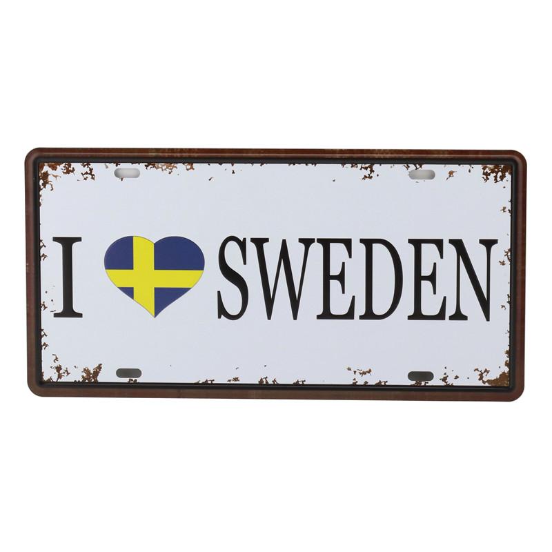 Mfoever Tin Sign I Love Vodka Beer Plate Metal Plate Car Number Tin Signs Bar Pub Cafe Home Decor Metal Sign Man Cave Garage Painting Plaques C