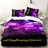 Cyberpunk 2077 3pc set Perfect for bedroom use Comfortable bedding set includes a duvet cover and two pillowcases Ideal birthday or Christmas gift