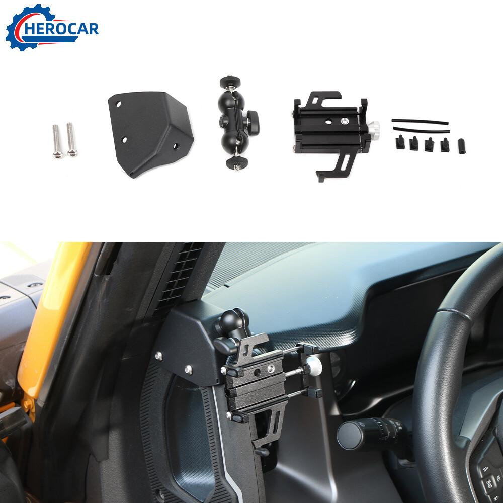 Multifunction A Pillar Handle Cell phone Holder Mount for Bronco 21+Left Side