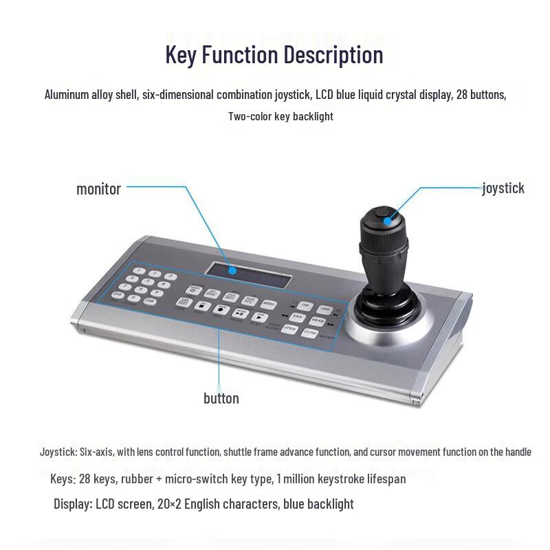DAIPU HD Video Conferencing PTZ Control Keyboard with LCD (CN version)