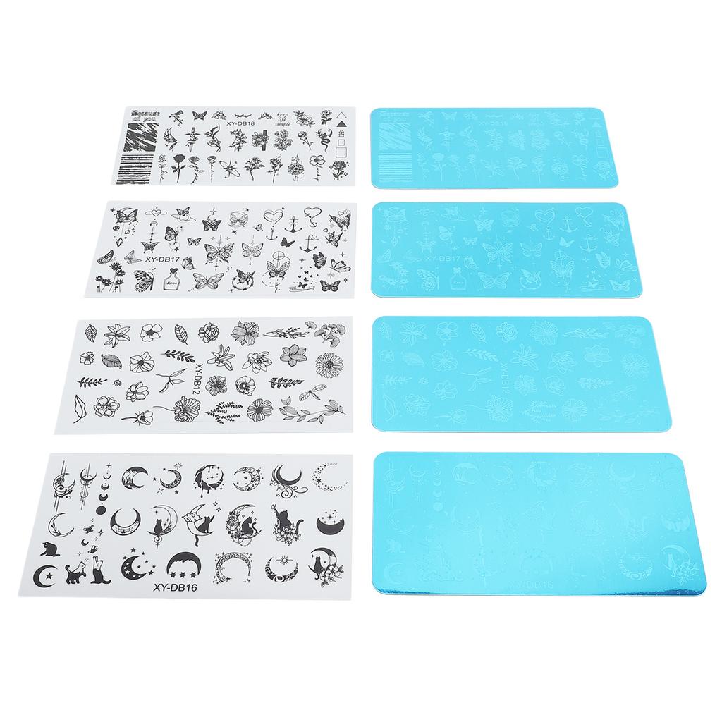 Nail Art Printed Steel Plate Multi Trend Irregular Nail Stamp Template Kit for Manicure Printing