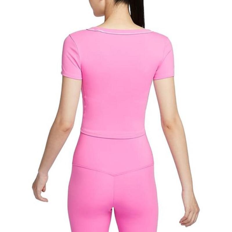 Nike Dri-Fit One Fitted Dri-FIT Crop Tops Women's Playful Pink HM4584-675