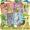 16/8 Sheets Italian Brainrot Sticker Tungtungtung Sahur Tralalero Tralala Shark Stickers Make a Face Puzzle Game Birthday Gift