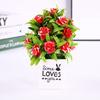 Flower Rose Artificial Letter Flower Pot Potted Plant For Living Office Room