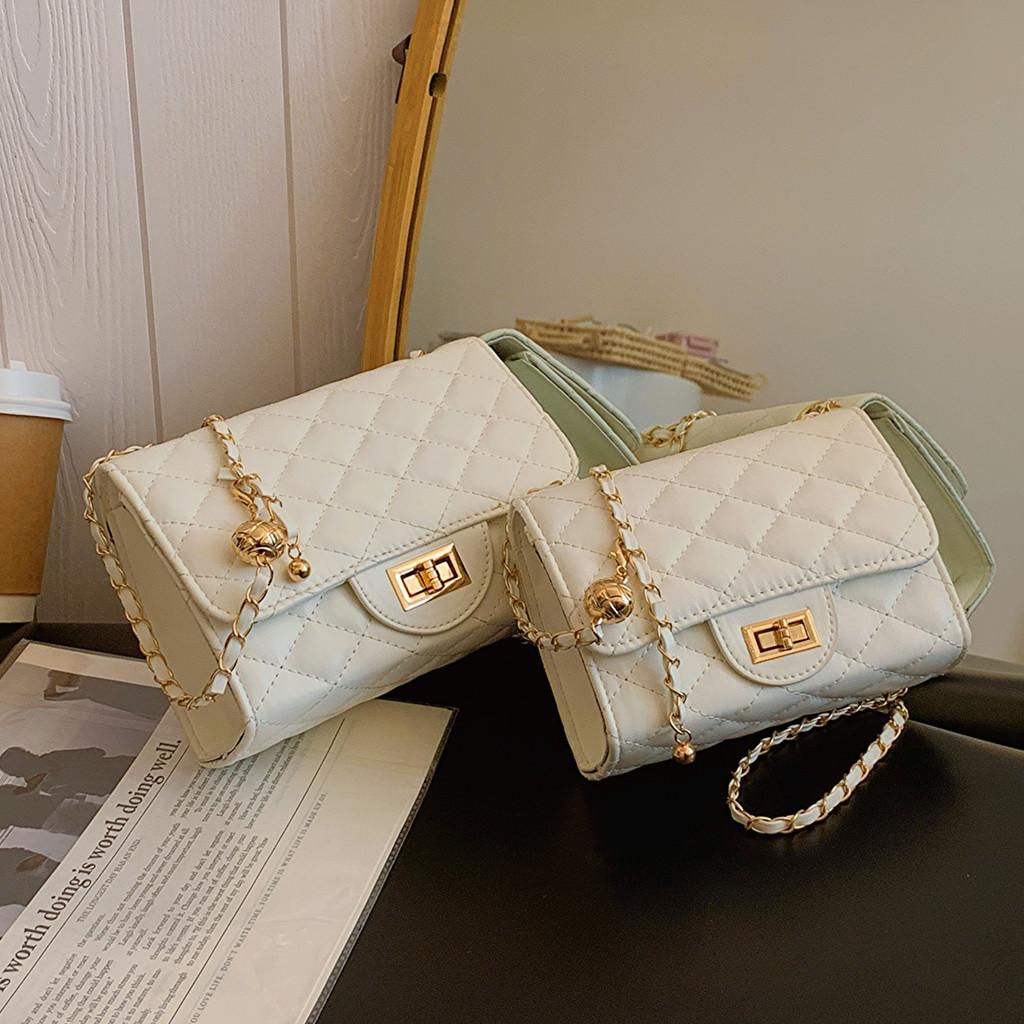 Lattice Color Solid Single Shoulder Crossbody Bag Handbag Women Fashion Gift