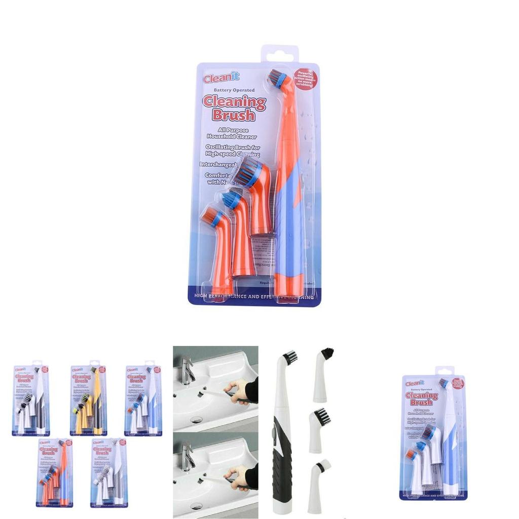 Cleaning Brush Set With Motor For Kitchen Scrubbing And Household Use