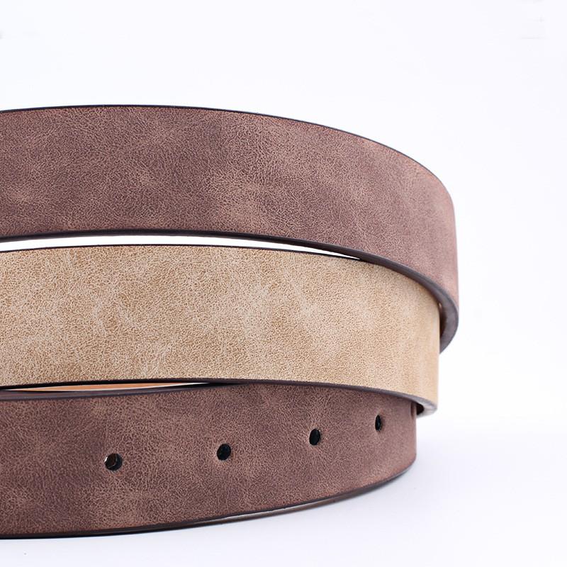 Womens Square Buckle PU Belt In Minimalist Streetwear Style Adjustable Waistband Casual Outfits Coffee White Beige Pink