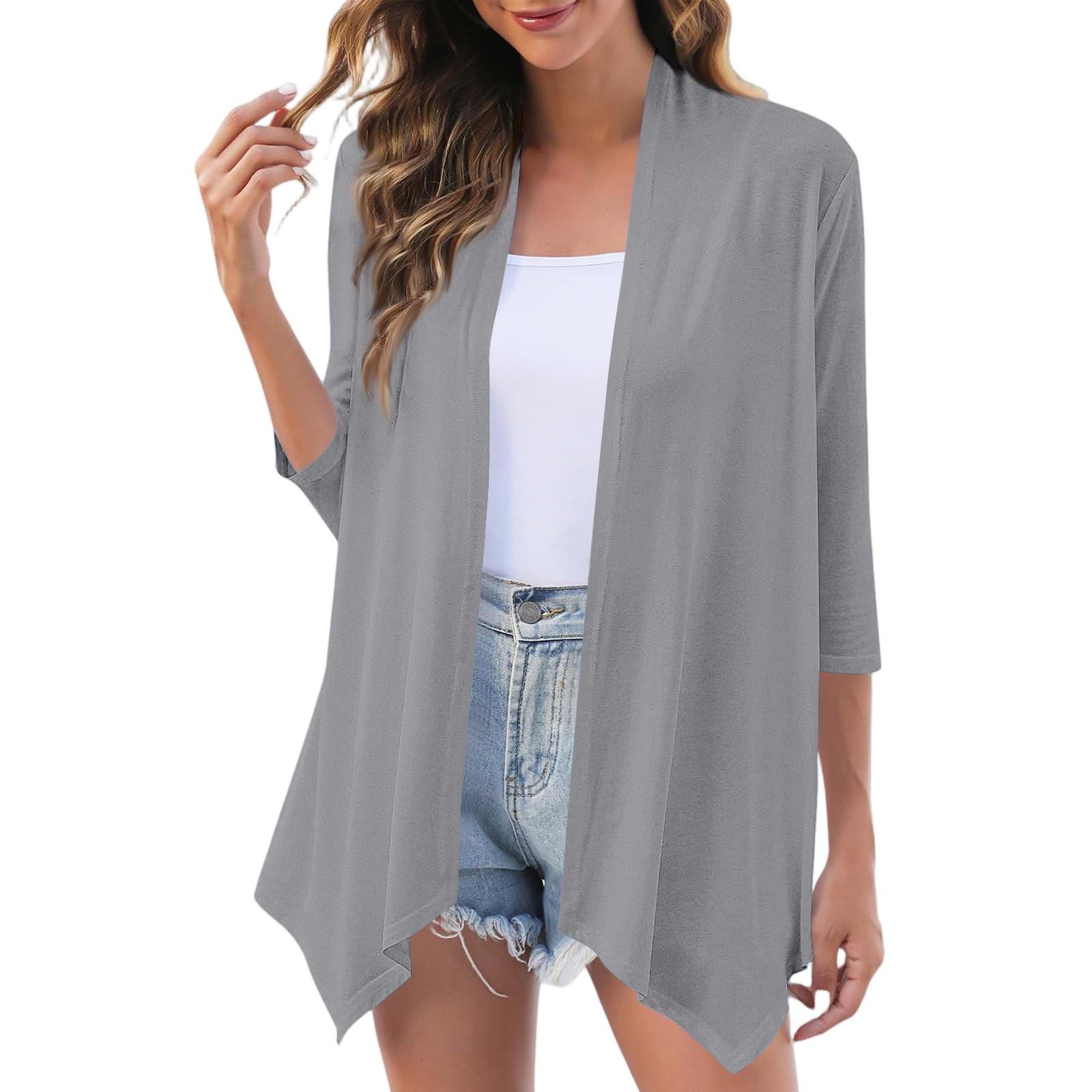 

Женский модный повседневный удобный кардиган однотонного цвета XXL