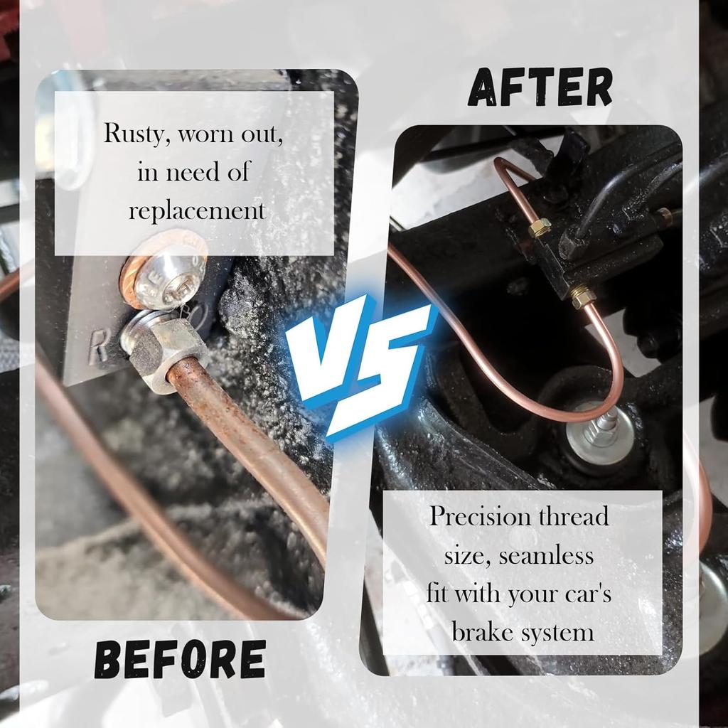 35PCS Brake Line Fitting Kit,Brake Line Fittings Assortment For 3/16" And 1/4" Brake Line Inverted Flares,Include 19PCS 3/16 Brake Line Fitting And