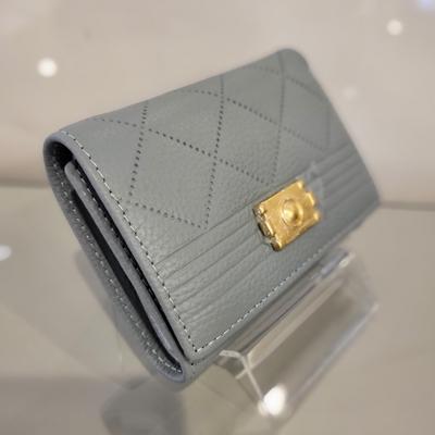 Moncross 9128BLAW Roztomilá dámská mini peněženka na zip z hovězí kůže, trojitě prošitá