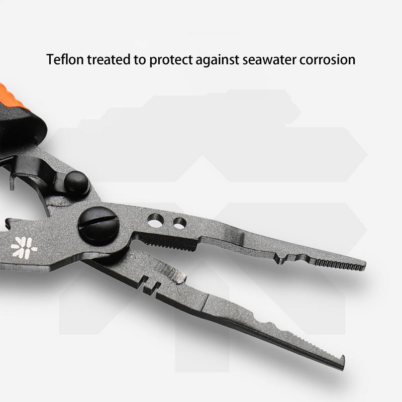 Fishing Pliers With Hook Sharpener Fishing Split Ring Pliers Fishing Lure Pliers Safety Lock Fishing Pliers For Fly Fishing