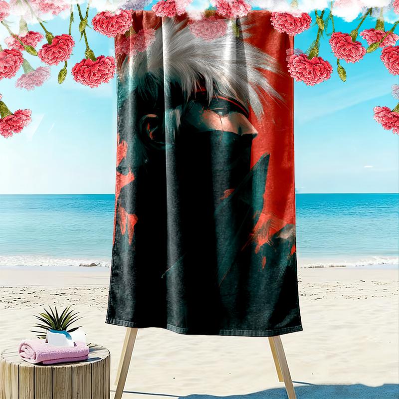 1pc naruto Beach Towel, Multi-functional Beach Towel for Outdoor Activities Beach Swimming and Travel
