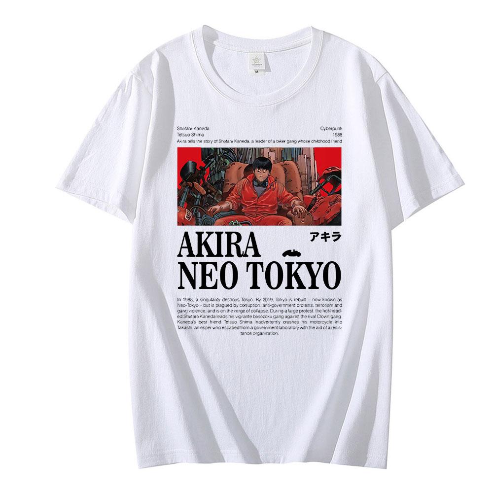 

Футболка Akira Neo Tokyo унисекс унисекс модная аниме-футболка с рисунком в стиле Харадзюку повседневная летняя футболка с коротким рукавом в японском стиле Ullzang 4XL