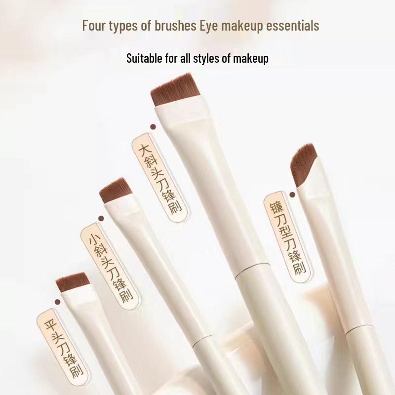 10-teiliges Cloud Porzellan Lidschatten- & Concealer-Pinselset mit weichen Borsten