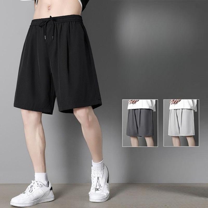 Shorts Men's Summer Ice Silk Thin Quick-drying Loose Basketball Pants Five-point Casual Sports Pants
