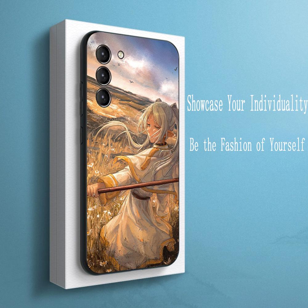 

Frieren japan anime cool girl pattern Phone Case For Samsung Galaxy S25 S24 S23 S22 S21 S20 Plus Ultra Note20 Soft Black Galaxy S25 Edge