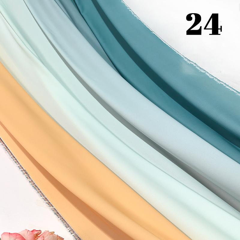 100x150cm Gradient Rainbow Fabric Ancient Style Sewing Hanfu Dress Stage DIY Costume Hanfu Silky Dress Stage Garment