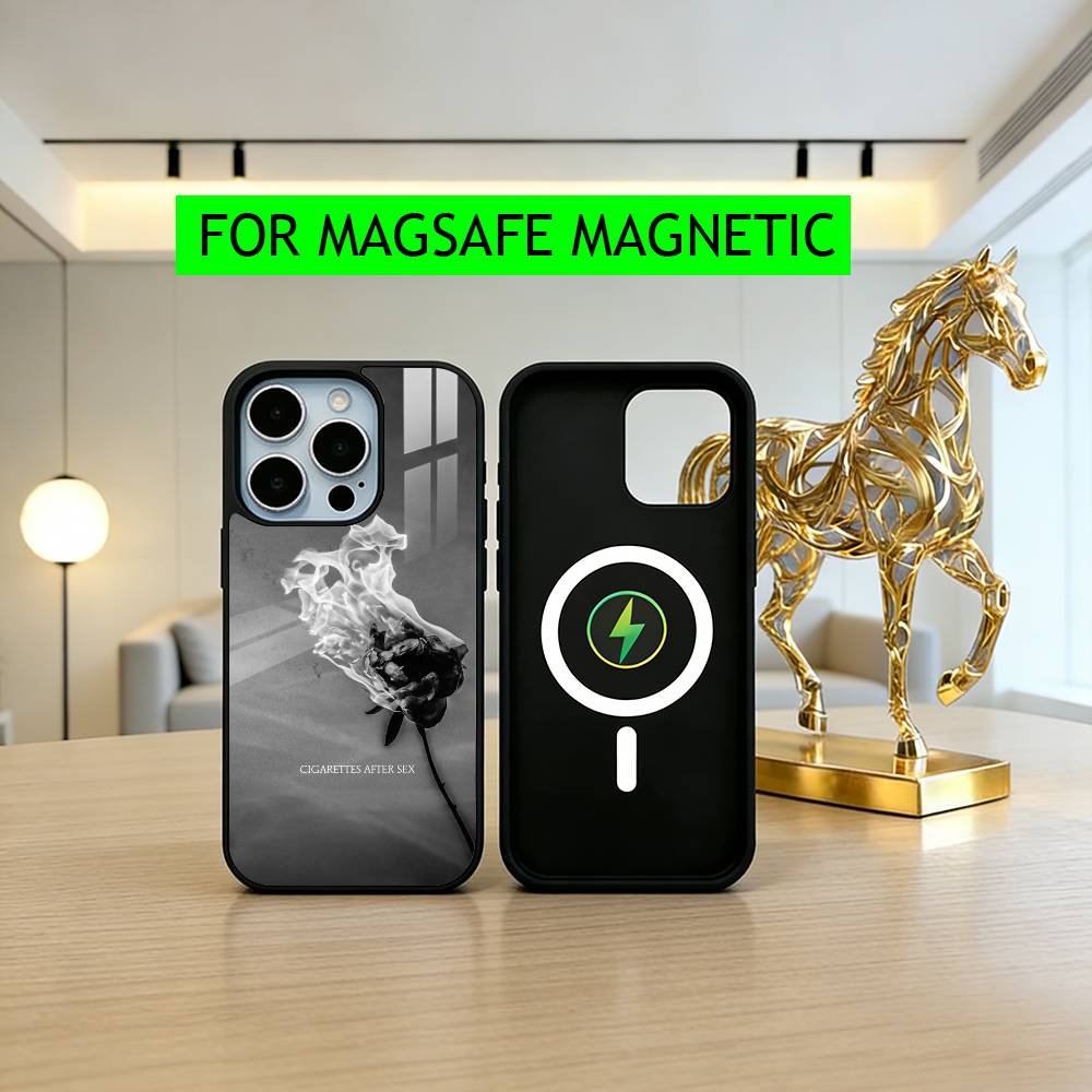 C-Zigaretten A-Nach dem Sex Abstraktes Band Handyhülle Für iPhone17,16,15,14,13,12,11 Plus,Pro Magnetisch Für Magsafe Kabelloses Laden