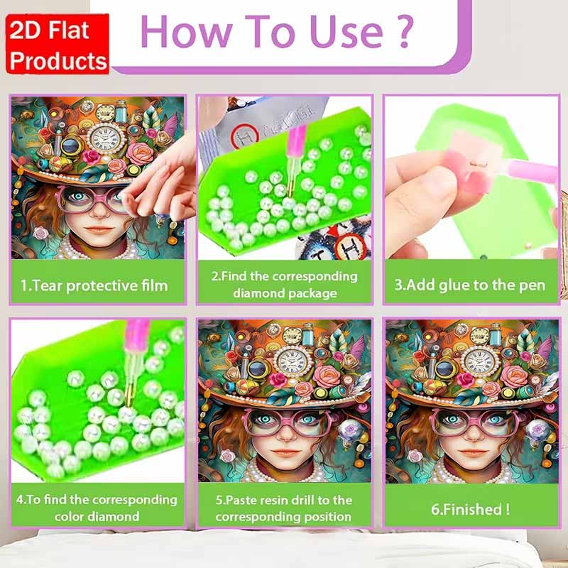 Zestawy do Malowania Diamentami Artystycznymi DIY Dziwna Osoba Perła Diament Bez Ramki 30x40cm Zestawy do Malowania Kamieniami Diamentowymi dla Dorosłych/Początkujących Pomysł na Prezent Dekoracja Ściany Domu