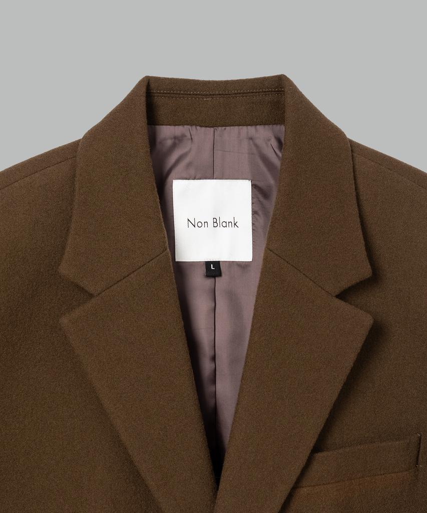 NONBLANK Wool Flannel Loose Fit Jacket_Brown