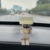 Hand Painted Swinging Legs Puppet Decoration Wood And Acrylic Hanging Figurine With Removable Hat For Vehicle Dashboard