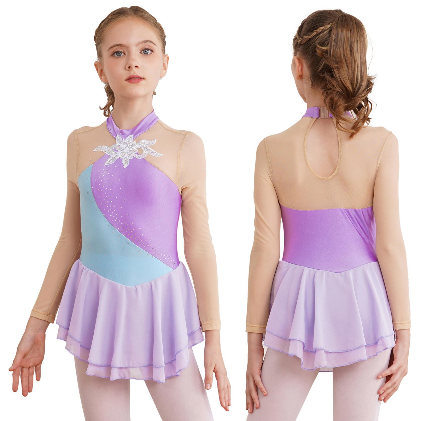 Robe De Ballet En Mousseline De Soie Pour Fille, Corsage, Cage Au Dos, Costume De Danse Lyrique