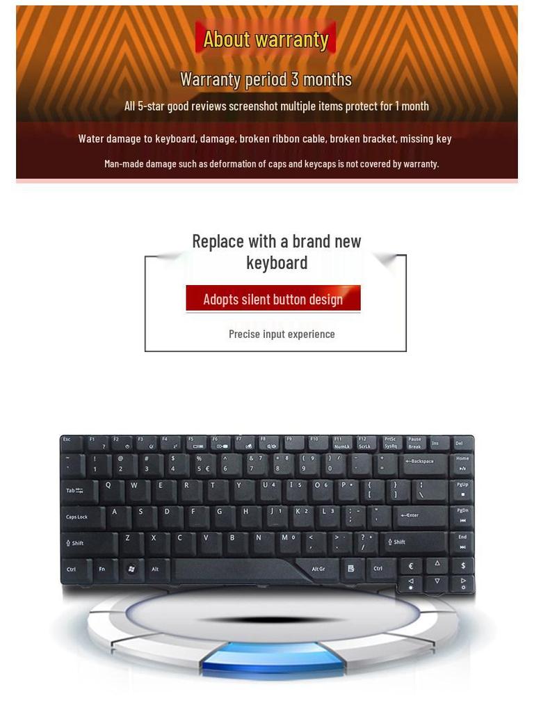 Applicable RU/SP/BR/UK Keyboard for Acer 4730/4730Z 1641 5315 5930G 4220 4330