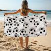 Soccer Ball Print Beach Towel Patterned Sunscreen And Windproof Suitable For Swimming Pool Camping Travel Blanket