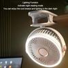Portable Clip Fan with LED Lights Desk Fan 5 Speed Quiet Rechargeable Mini Table Fan, 360° Rotate Personal Cooling Fan for Home Office