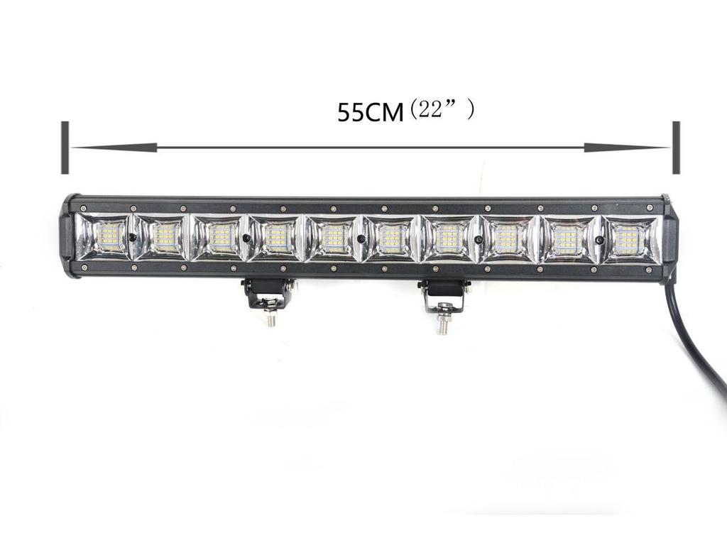 54W Single Row LED Flood Light Bar with Double Holes